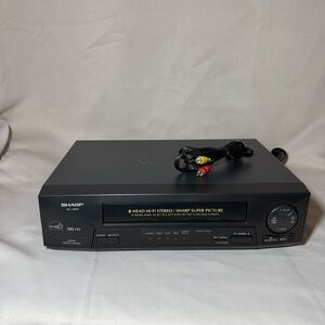 Sharp VC-H810U 4-Head Hi-Fi Stereo VHS VCR Player w/ Cables